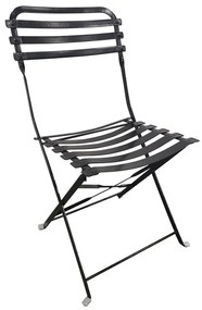 ΖΑΠΠΕΙΟΥ Καρέκλα Κήπου - Βεράντας, Πτυσσόμενη, Μέταλλο Βαφή Μαύρο -  44x54x85cm