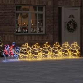 vidaXL Χριστουγεννιάτικη Διακόσμηση LED Πολύχρωμο 69 x 79 εκ PVC