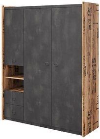 Ντουλάπα Fargo 3D2S Τρίφυλλη - 150.00Χ52.00Χ190.00cm