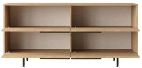 Μπουφές Lebon μελαμίνης φυσικό-μαύρο 160x44.5x74εκ 160x44.5x74 εκ.