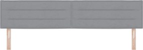 vidaXL LED κεφαλάρι με κεφαλάρι Ανοιχτό γκρι 200 cm Πολυεστέρας
