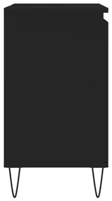 Ντουλάπι Μπάνιου Μαύρο 58 x 33 x 60 εκ. από Επεξεργασμένο Ξύλο - Μαύρο
