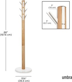 Ξύλινος Καλόγερος ρούχων με 9 Γάντζους Umbra Flapper 320361-668