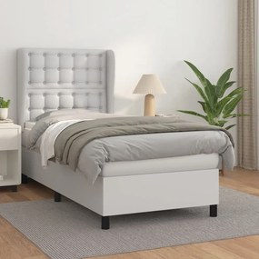 ΚΡΕΒΑΤΙ BOXSPRING ΜΕ ΣΤΡΩΜΑ ΛΕΥΚΟ 90X200ΕΚ. ΑΠΟ ΣΥΝΘΕΤΙΚΟ ΔΕΡΜΑ 3129010