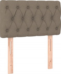 vidaXL Κρεβάτι Boxspring με Στρώμα Taupe 80x200 εκ. Υφασμάτινο