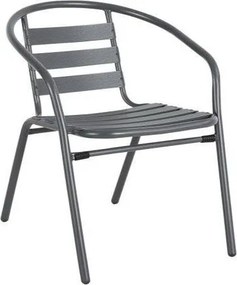 Πολυθρόνα Μεταλλική ArteLibre Uranus Γκρι 54x62x74cm