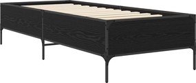 vidaXL Σκελετός Κρεβατιού Μαύρη Δρυς 80 x 200 cm Επεξεργασμένο Ξύλο
