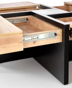 SEVILLA, c.table, craft oak / black DIOMMI V-PL-SEVILLA-LAW