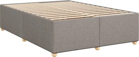 vidaXL Κρεβάτι Boxspring με Στρώμα Taupe 140x200 εκ. Υφασμάτινο