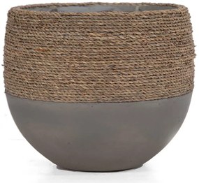 Γλάστρα Concrete L 0830036 33x33x28cm Grey-Natural Soulworks Τσιμέντο