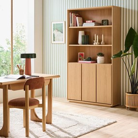 Βιβλιοθήκη με 3 ράφια και 3 πόρτες, Norrem