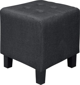 MEDEA Σκαμπό Βοηθητικό, Ύφασμα Μαύρο   1τμχ