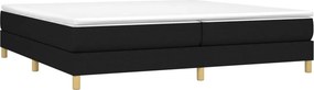 vidaXL Κρεβάτι Boxspring με Στρώμα Μαύρο 200x200 εκ. Υφασμάτινο