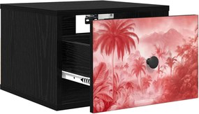 vidaXL Τοίχου κομοδίνο AACHEN Μαύρη Δρυς 36 x 33 x 25 εκ.