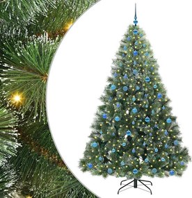 vidaXL Τεχνητό Χριστουγεννιάτικο Δέντρο Πράσινο 210 cm ΠΕ και PVC