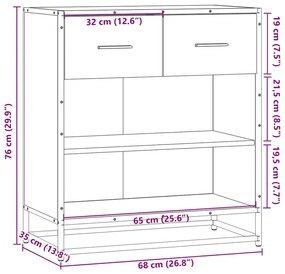 ΣΥΡΤΑΡΙΕΡΑ ΜΑΥΡΟ 68X35X76 CM ΚΑΤΑΣΚΕΥΑΣΜΕΝΟ ΞΥΛΟ 848984