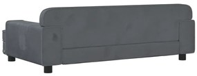 vidaXL Καναπές Παιδικός Σκούρο Γκρι 90 x 53 x 30 εκ. από Βελούδο