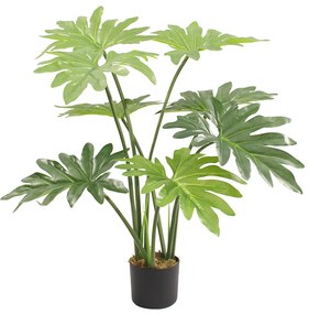 PHILODENDRON ΤΕΧΝΗΤΟ ΦΥΤΟ ΣΕ ΓΛΑΣΤΡΑ PEVA ΠΡΑΣΙΝΟ H80cm - 032209