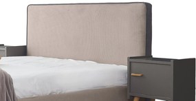 Επενδυμένο Κρεβάτι Ritz-Mocca-160 x 200-Με μηχανισμό ανύψωσης
