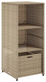 vidaXL Ντουλάπι Αποθήκευσης Κήπου Beige 50x55x115 εκ. Συνθετικό Ρατάν