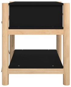 vidaXL Κομοδίνα 2 τεμ. Μαύρα 42 x 38 x 45 εκ. από Επεξεργασμένο Ξύλο