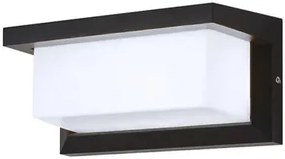 POWERTECH LED φωτιστικό τοίχου HLL-0165, 12W, 4000K, 960lm, IP65, μεταλλικό, μαύρο