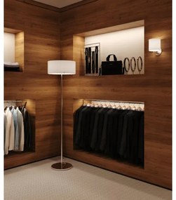 Επιδαπέδιο Φωτιστικό 3xE27 Χειροποίητο Dimmer Οπάλ Γυαλί CPL F7 Prandina 1082000610101 Χρώμιο