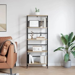 vidaXL Ράφι Βιβλίων Δρύς Sonoma 60 x 29,5 x 149 εκ Επεξεργασμένο ξύλο