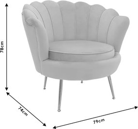 Πολυθρόνα Daimon βελούδο μαύρο-χρυσό 79x74x78εκ 79x74x78 εκ.