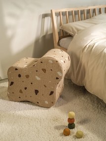 Terrazzo Πουφ Σκαμπο Cloud Υφασμα Μπουκλε / Σενιλ Μπεζ