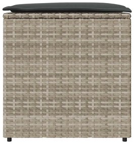 vidaXL Κουτί Μαξιλαριών Ανοιχτό γκρι 50 x 50 x 50 cm συνθετικό ρατάν