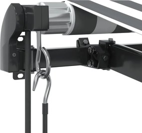 vidaXL Τέντα Πτυσσόμενη Αυτόματη με LED Ανθρακί / Λευκή 500x350 εκ.