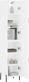vidaXL Ντουλάπι Λευκό 34,5 x 34 x 180 εκ. από Επεξεργασμένο Ξύλο