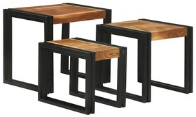 vidaXL Τραπέζι Σαλονιού με Στηρίγματα 3 pcs
