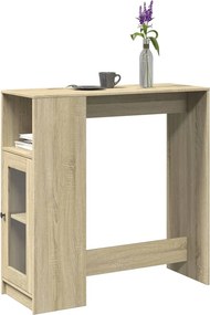 vidaXL Τραπέζι Μπαρ με Ράγες Sonoma Δρυς 101x40x103,5 εκ Επεξεργ. Ξύλο