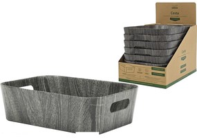 Καλάθι Γκρι Πλαστικό/Χαρτί 37x26x11cm Σε 6 Χρώματα-06512502