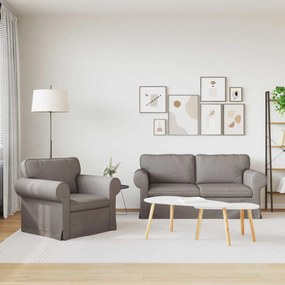 vidaXL Καναπές 140cm 2 pcs Taupe Μέταλλο