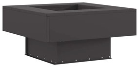 vidaXL Μαύρη Τετράγωνη Φωτιά 60x60x30 εκ. Χάλυβας