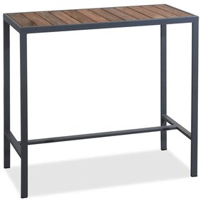 Τραπέζι Μπαρ Με Ξύλο 223908 116x50x106cm Grey-Natural