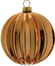 Χάλκινη Γυάλινη Χριστουγεννιάτικη Μπάλα 8cm