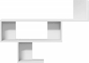 vidaXL Ράφι Τοίχου Λευκό 100x15x70 εκ. από Επεξεργασμένο Ξύλο