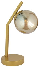 Φωτιστικό Επιτραπέζιο ArteLibre FER Χρυσό/Μελί Μέταλλο/Γυαλί 14x43cm