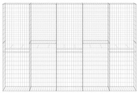 vidaXL Συρματοκιβώτιο Τοίχος 300x30x200 εκ. Γαλβαν.Χάλυβας + Καλύμματα