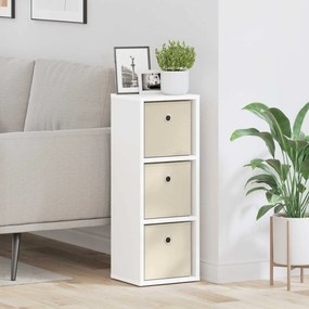 vidaXL Πλαϊνό γραφείο με συρτάρι Λευκό 25,5 x 22 x 69,5 εκ