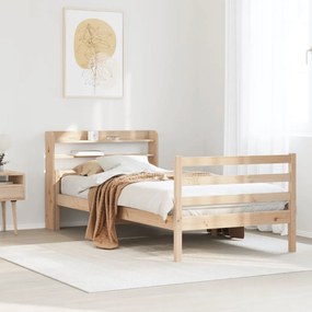 vidaXL Πλαίσιο Κρεβατιού με Κεφαλάρι 90x200 εκ. από Μασίφ Ξύλο Πεύκου