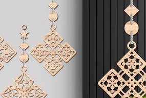 Intra απο ξύλο plywood 3mm-4mm πάχος – Ξύλινος Κρεμαστός τοίχος Τέχνη με Δίασταση  20x20 cm INTRAFABR-93850553