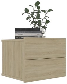 vidaXL Κομοδίνα 2 τεμ. Sonoma Δρυς 40 x 30 x 30 εκ. από Επεξ. Ξύλο
