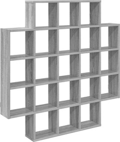 vidaXL Ράφι Τοίχου Γκρι Sonoma 100 x 13 x 100 εκ