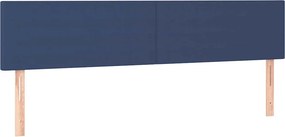 vidaXL Κρεβάτι Boxspring με Στρώμα Μπλε 120x190 εκ. Υφασμάτινο
