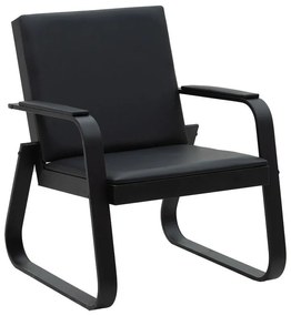 Armchair Rogelio pu in black colour 67x72x85cm 67x72x85 εκ.